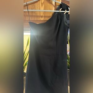 Michael‎ Kors One Shoulder Dress Black w/ Gold Logo Hardware